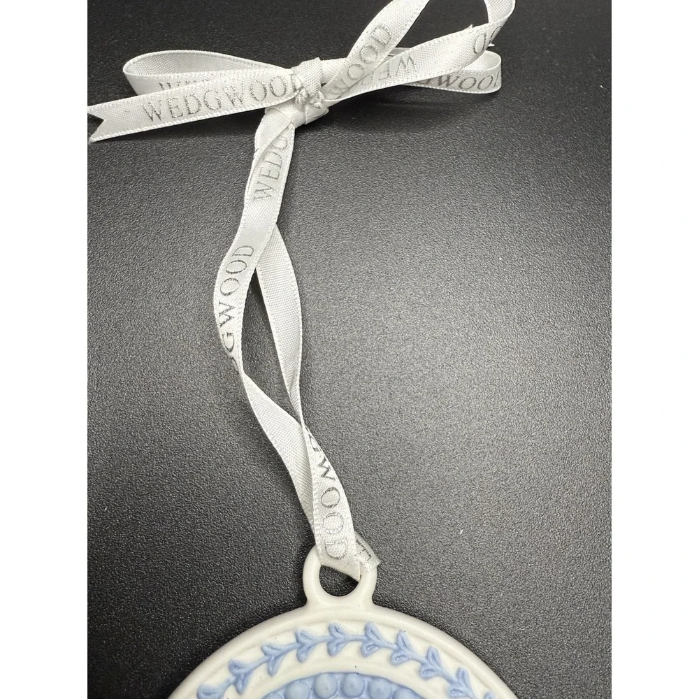 Wedgwood Blue and White Jasperware Madonna and Child Ornament Without Box